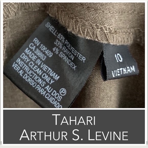 Tahari, Arthur S. Levine Dress Pants in Brown Size 10 EUC - Picture 6 of 9